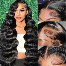 13X6 Body Wave Lace Front Wigs Human Hair Pre Plucked HD Transparent Lace Fronta