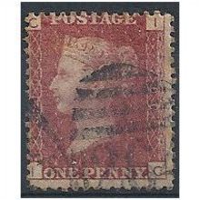 1858 SG43 1d Red Plate 200 Good/Fine Used "IC".