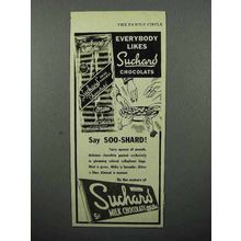 1945 Suchard Chocolate Ad - Everybody Likes