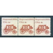 1898A 4c Stagecoach Fine MNH Dry Gum PNC 3/3 W0503