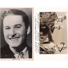 Errol Flynn Elizabeth & Essex 1940s Home Made Postcard + Old Postcard