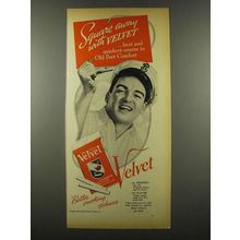 1939 Velvet Tobacco Ad - Square Away With Velvet