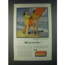 1946 Ansco Color Film Ad - Wish You Were Here