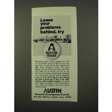 1972 Austin Economic Development Council Ad - Problems