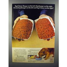 1975 Gaines Top Choice Burger Dog Food Ad!