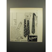 1950 John Wanamaker Cliche Cravat Ad - Clothes make the man
