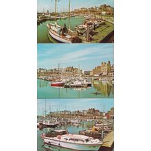 Yachts Visiting Ramsgate Marina Kent Welcome 1980s 3x Postcard s