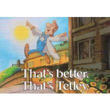 Thats Better Thats Tetley Tea Advertising Postcard