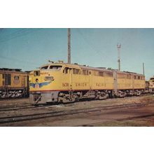 Union Pacific 1638 Train Cheyenne Wyoming Postcard