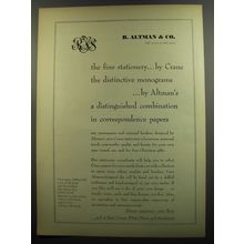1953 B. Altman Crane Stationery Advertisement - The fine stationery.. by Crane