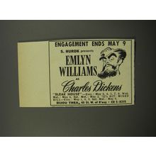 1953 Emlyn Williams as Charles Dickens Play Ad - Engagement ends May 9