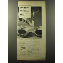 1953 BOAC British Overseas Airways Corporation Ad - round-the-world adventure