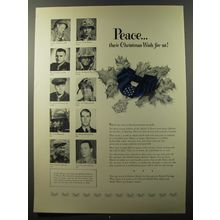 1953 U.S. defense bonds Ad - Peace.. their Christmas Wish for us!