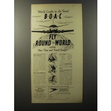 1953 BOAC British Overseas Airways Corporation Ad - World leader in air travel