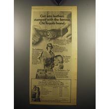 1975 Ole Tequila Ad - Get into leathers stamped with the famous Ole Tequila