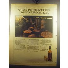 1975 Don Q Gold Rum Ad - What's bad for Bourbon is good for gold rum