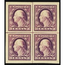 483, Mint LH Superb 3¢ Center Line Block of Four - Stuart Katz