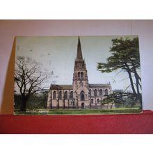 THE CHURCH, CLUMBER PARK, NOTTINGHAMSHIRE used antique postcard Wrench SERIES =