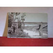 HAWTHORN BRIDGE & RIVER YARRA, MELBOURNE, AUSTRALIA unused antique postcard =