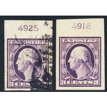 345, Used 3¢ VF-XF Two Stamps Both With PL#'s * Stuart Katz