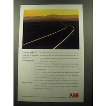 1992 ABB Asea Brown Boveri Ad - Can you make a train go 50 percent faster