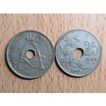 Belgium 1921 25 Centime Belgie (Dutch - Flemish Text) Coin