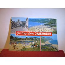 multiview, CHARMOUTH, DORSET unused postcard by J Salmon =