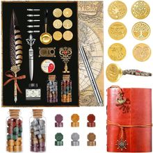 Feather Pen Pheasant Quill Pen and Ink Set,Caligraphy Kits for Beginners, Feathe