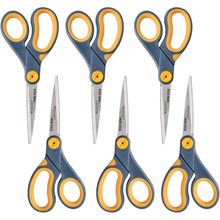 Westcott ‎17597 8-Inch Non-Stick Titanium Scissors for Office and Home, Blue/Gra