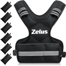 ZELUS Weighted Vest for Men and Women | 4-10Lb/11-20Lb/20-32Lb Vest with 6 Irons