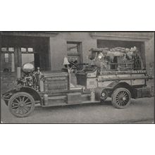 Baltimore City FD 1918 Model KS Ahrens-Fox - Raum Postcard