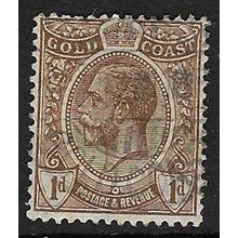 GOLD COAST 1921-4 GV 1d USED SG87