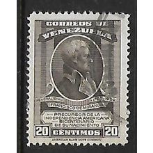 VENEZUELA 1950 BIRTH BICENTENARY OF MIRANDA 20c BROWN SG841 FINE USED