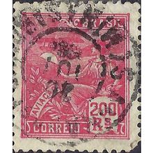 BRAZIL, Economy & Culture, aviation, red 1924, 200reis