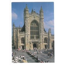 BATH ABBEY, West Front vintage unused postcard =