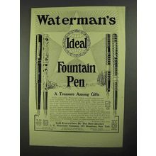 1913 Waterman's Ideal Fountain Pen Ad - No. 12, 412, 14