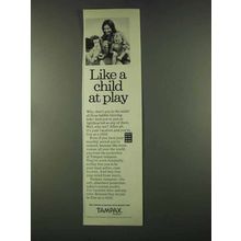 1974 Tampax Tampons Ad - Like a Child at Play