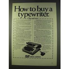 1979 Smith-Corona Electric Typewriter Ad - How to Buy