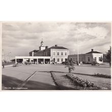 Falun Jarnvagsstationen Railway Station Sweden RPC Postcard