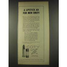 1956 Coty 24 Lipstick Advertisement - A Lipstick ad for men only