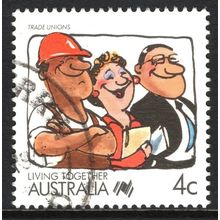 AUSTRALIA 1988: LIVING TOGETHER - 4c TRADE UNIONS USED (G4)