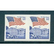 2609 29c U.S. Flag Over White House Imperf Fine MNH Pair W0599