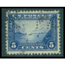 Used 399 5c Golden Gate Almost Very Fine Perf Initials C3436