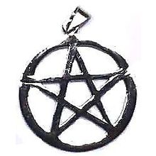 Sterling Silver 5 Point Star Pentagram Charm Pendant