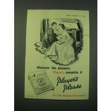 1953 Player's Cigarettes Ad - Listening to Records