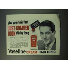1953 Vaseline Cream Hair Tonic Ad - Just-Combed Look