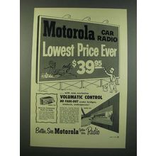 1954 Motorola Model 554 Car Radio Ad - Lowest Price Ever