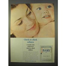 1963 Ivory Soap Ad - Cheek-to-Cheek Softness