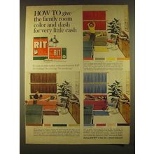 1963 RIT Tints and Dyes Ad - How to give the family room color and dash