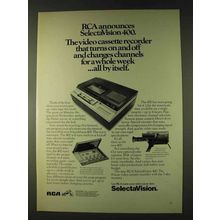 1979 RCA SelectaVision 400 Video Cassette Recorder Ad
